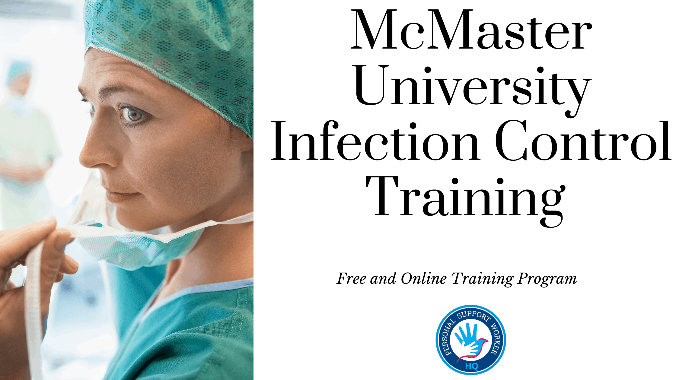 Infection control training by McMaster University